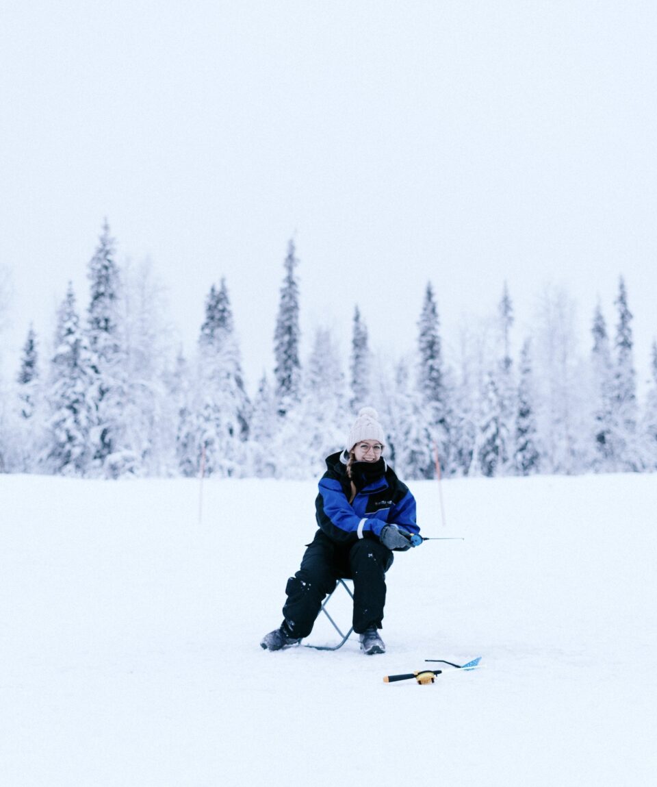 Ice Fishing by Snowmobile in Levi5