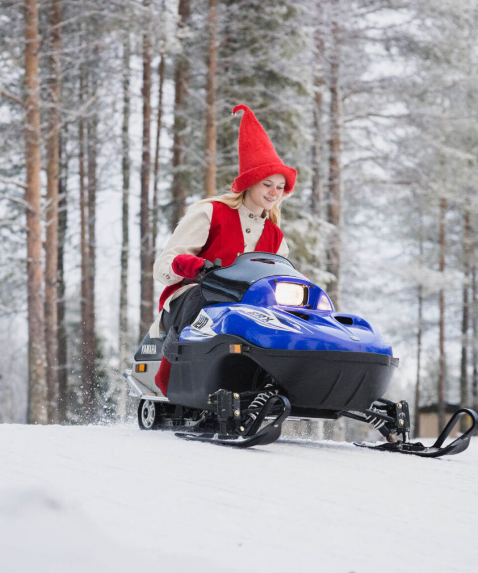 Mini Snowmobiling In Levi