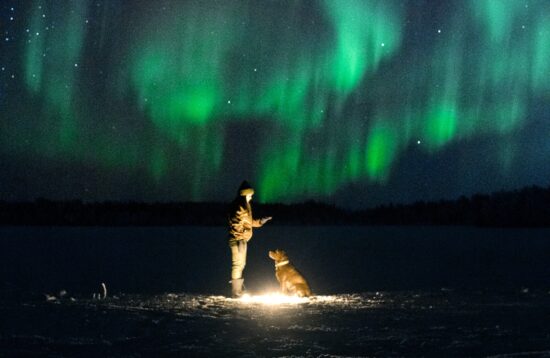 Northern Lights by minivan